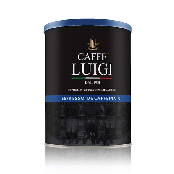 Espresso Decaffeinato Ground 250gr Caffe' Luigi